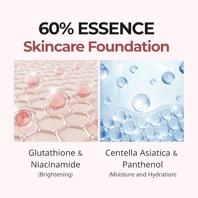 milktouch Cushion Foundation, 24H Flawless Skin, Radiant Shine, No Oxidation, Long-Lasting, Non-Creasing, 60% Hydrating Skincare Infused Korean, Stocking Stuffers, Christmas Gifts (19W Warm Ivory)