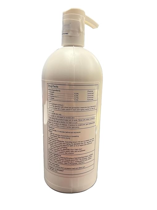 I.C. Industrial Sunscreen Mineral Based SPF 36 Physical Zinc Protection Full Broad Spectrum, 80 Minute Sweat & Water Resistant, Heat Stress, Anti-Inflammatory Properties. USA 32oz Bottle (ISSC-32)