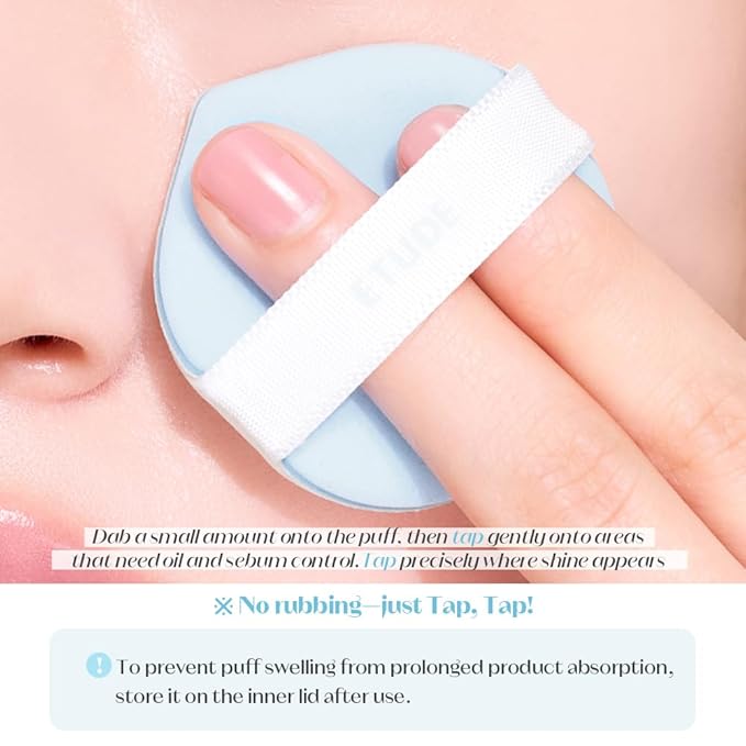 ETUDE Sebum Soak Jelly Pressed Powder makeup setting powder oil control, matte finish for oily and combination skins