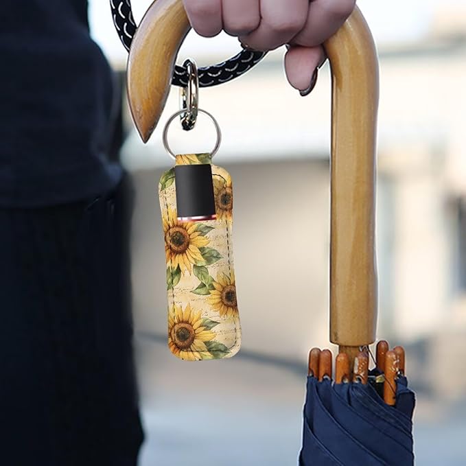 Pensura Chapstick Holder Keychain Fashion 5 Pcs Car Keychain Holder Portable Chapstick Holder Keep from Scratched and Dust