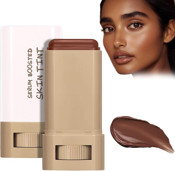 Beauty Balm Serum Boosted Skin Tint, Solid Tinted Moisturizing Serum Contour Stick Foundation Face Stick for Women, Brightens, Hydrates, Natural Finish Makeup (01#)