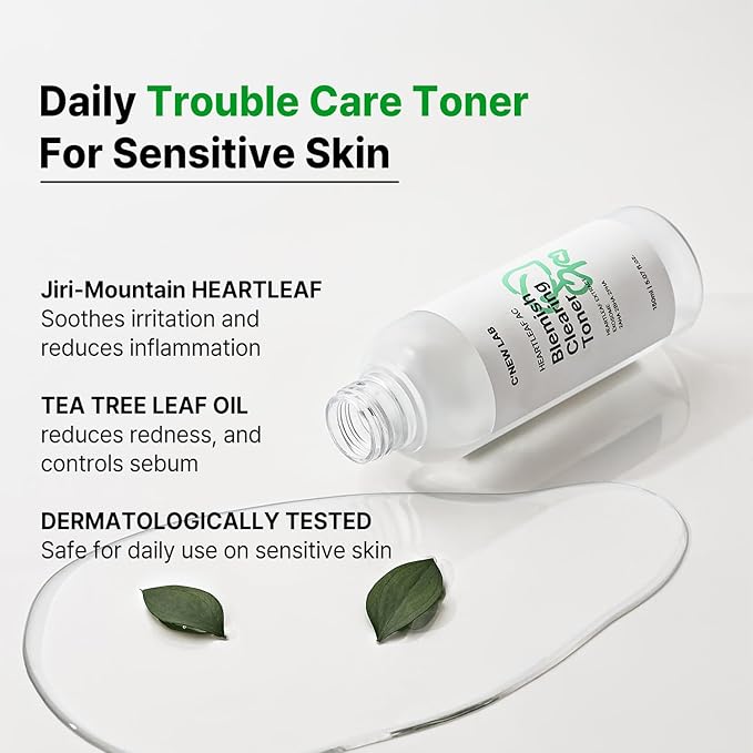 C’New LAB Heartleaf AC Blemish Clearing Toner 150ml (5.07 fl.oz.) | Sebum & Acne Control, Pore Tightening, Skin Balancing Toner | Heartleaf Extract, Heartleaf Exosome, PHA, Korean Facial Toner