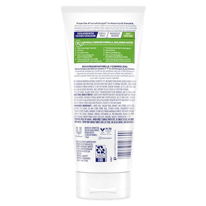 St. Ives Fresh Skin Apricot Face Scrub, Deep Exfoliator Skin Care for Clean, Glowing Skin, Oil-free Facial Scrub Made with 100% Natural Exfoliants, 6 oz