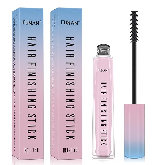 FUNAN Hair Finishing Stick 2 Pack for Small Broken Hair Cream/Gel for Women Naturally Refreshing, Non-Greasy and Non-Sticky
