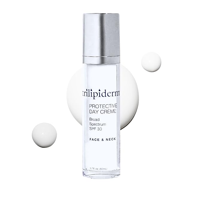 Trilipiderm Protective Day Crème SPF 30 – Face Moisturizer with Sunscreen, Daily Facial Moisturizer for Dry & Sensitive Skin, Anti Aging Face Cream with Hyaluronic Acid, Broad Spectrum UVA/UVB, 1.7 oz