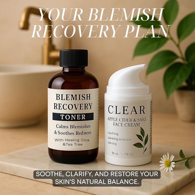 Nature Skin Shop Blemish Recovery Toner with Tea Tree & CICA - 4.5 Ounces - Facial Tonic for Acne Prone, Oily & Sensitive Skin - Calms Redness & Soothes Post-Blemish Irritation - Alcohol-Free