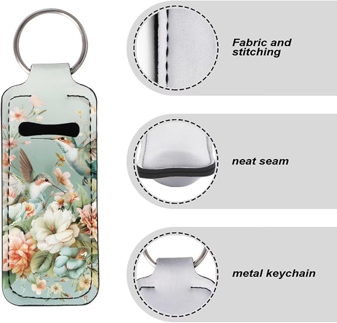 Pensura Chapstick Holder Keychain Fashion 5 Pcs Car Keychain Holder Portable Chapstick Holder Keep from Scratched and Dust