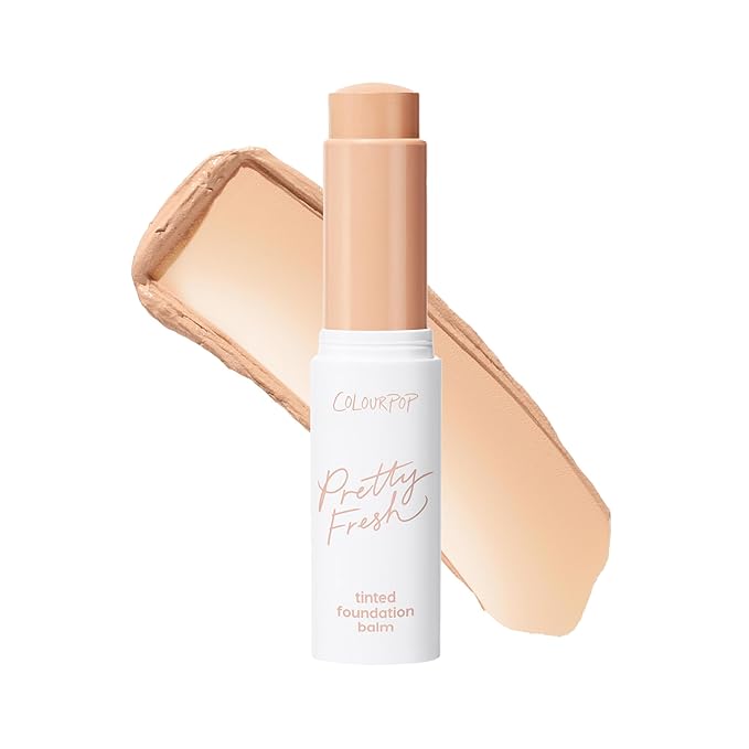ColourPop Pretty Fresh Tinted Foundation Stick - Balm to Cream Foundation with Light to Medium Coverage - Infused with Hydrating Hyaluronic Acid, Peptides & Niacinamide - Fair 4 (0.29 oz)
