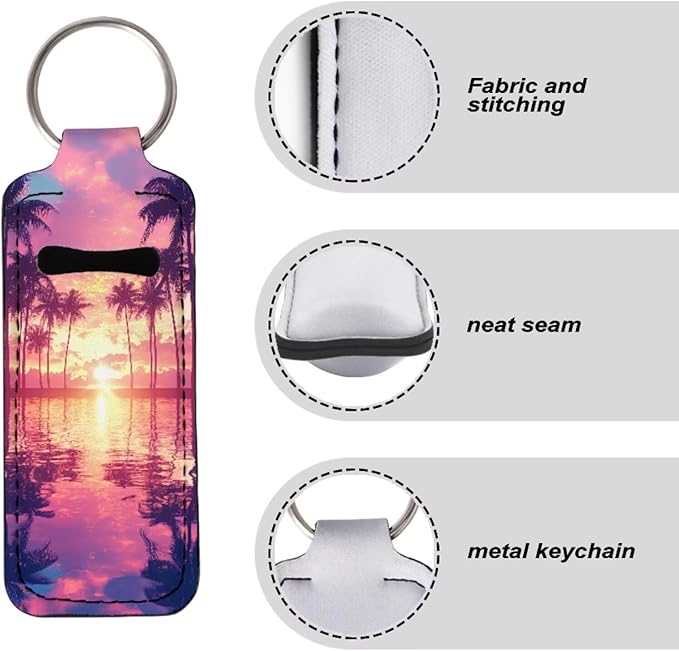 Pensura Chapstick Holder Keychain Fashion 5 Pcs Car Keychain Holder Portable Chapstick Holder Keep from Scratched and Dust