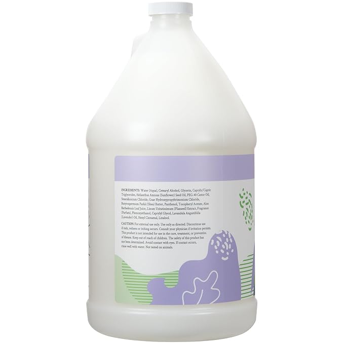 Ginger Lily Farms Botanicals Moisturizing Conditioner for Dry Hair, 100% Vegan & Cruelty-Free, Lavender Chamomile Scent, 1 Gallon (Pack of 4)