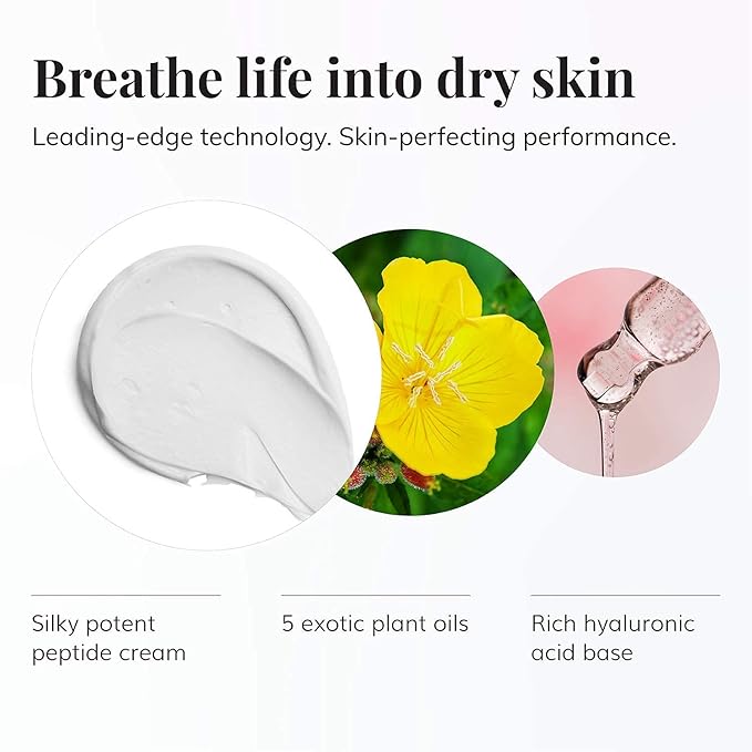 Le Mieux Facial Skincare Set - Peptide Foam Cleanser, Essence Toner & 24 Hr Age-Defying Cream - 3-Piece Set