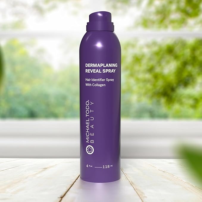 MICHAEL TODD Beauty - Sonicsmooth Hair Identifier Spray - Radiance Reveal Mist - For Face Shaving & Dermaplaning - Highlights Peach Fuzz -Collagen-Infused - Nourish & Smooth Skin -All Skin Types -4oz