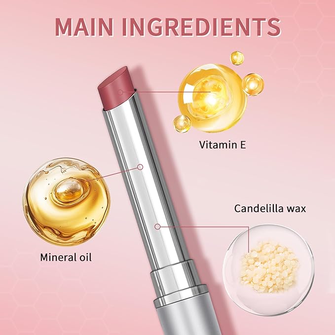 WEEMAY Honey Noir Pink Honey Lip Gloss, Deep Moisturizing Tinted Lip Balm, Nourishing Lipstick, Pink Lip Gloss, Hydrating Lipgloss for All Skin Tones