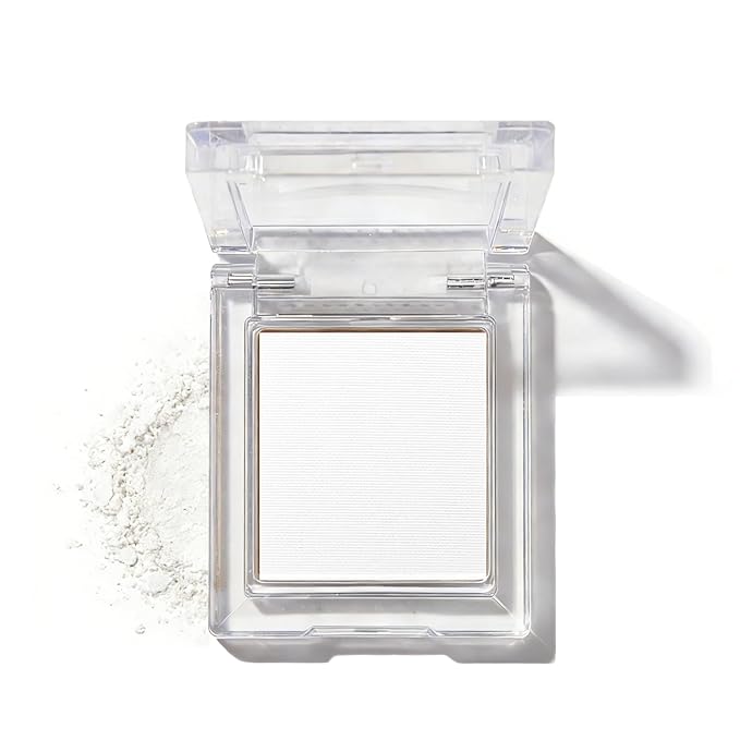Matte White Single Eye Shadow Palette Makeup, Neutral Powde Eye Shadow for Women, Eye Brightener Eye Shadow Primers, Monochrome Natural High Pigment Mini Eyeshadow, sombras para ojos