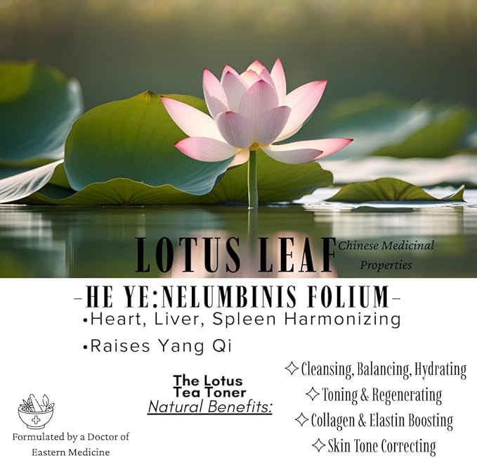 Organic Lotus Tea Toner - Vitamin C and Ferulic Acid - Evens Skin Tone and Brightens Complexion