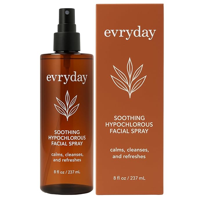 evryday™ Hypochlorous Acid Spray for Face and Body 8oz | Gentle Facial Hydration Mist for Sensitive, Irritated and Acne-Prone Complexions | pH-Balanced Daily Toner & Piercing Care Support
