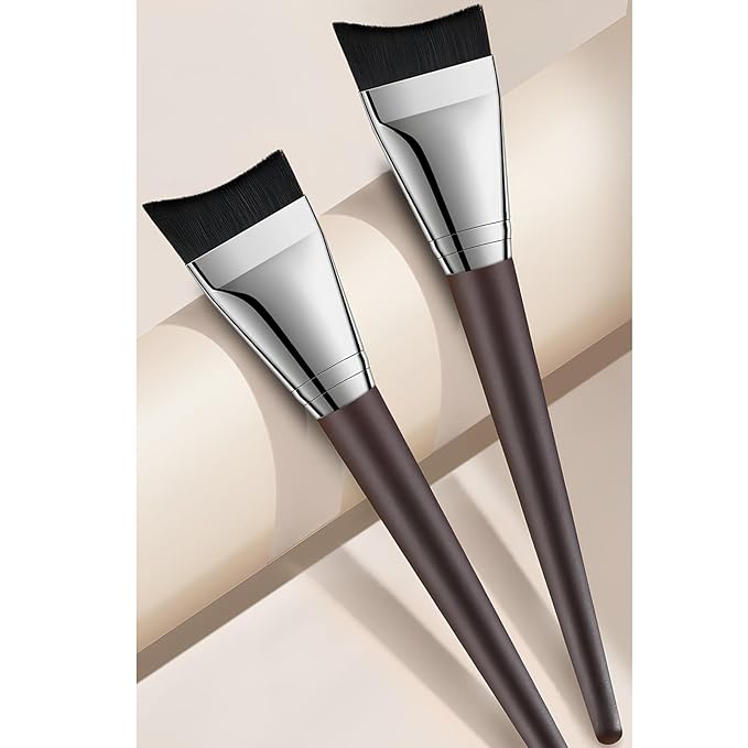 Foundation Brush, Angled Makeup Brush Ultra Thin Facial Brush Fast Flawless Face Mask Brushes for Blending Liquid Foundation, Blending Cream