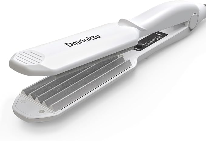 Hair Crimper for Women, Dmriektu Crimping Iron for Volumizing Fluffy Hairstyle, Crimper Hair Iron with Ceramic Hair Styling Tools for Women Girls Adjust Temp Dual Voltage Auto Off