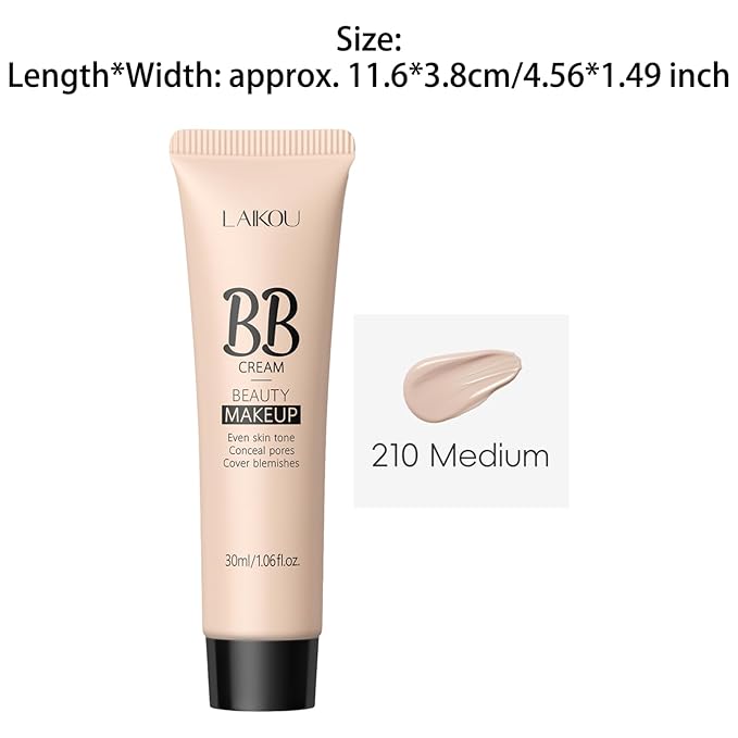 renvena Tinted Moisturizer BB Cream for Women Hydrating Lightweight Foundation Full Coverage Concealer All Skin Types Moderate Nude One Size