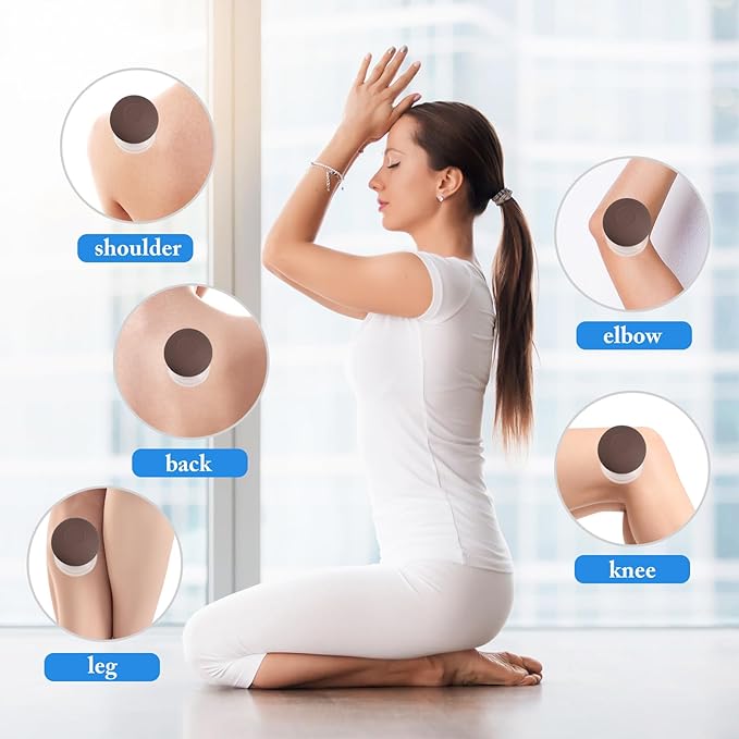 Nuanchu 2 Pieces Glass Cupping Set, Facial Cupping Cups Glass Silicone Cups Vacuum Suction for Face Skin Back Shoulder Muscle(1 Inch and 1.4 Inch Diameter,Brown)