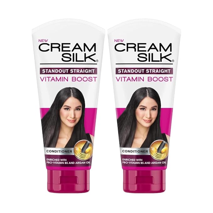 Lot of 2 Cream Silk Conditioner Standout Straight for Straighter Hair Creamsilk 180ml