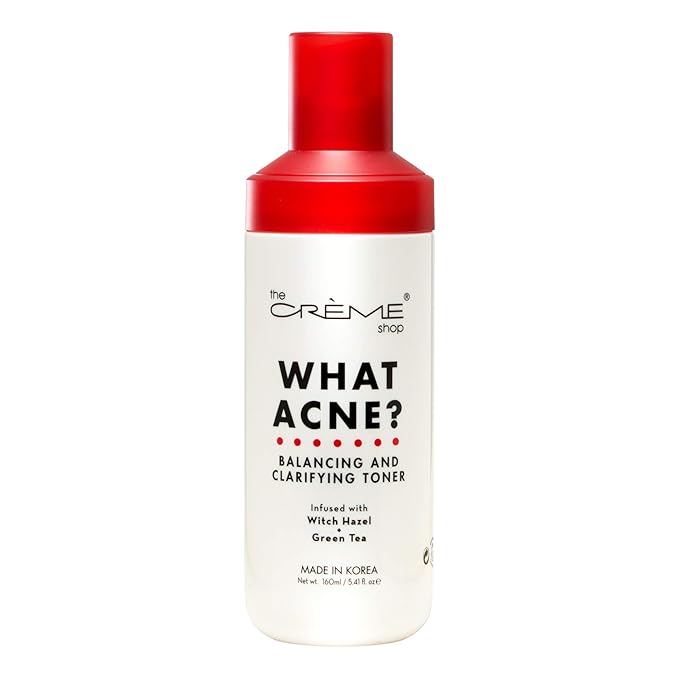 The Creme Shop WHAT ACNE? Balancing And Clarifying Toner Infused With With Hazel, Green Tea Made In Korea