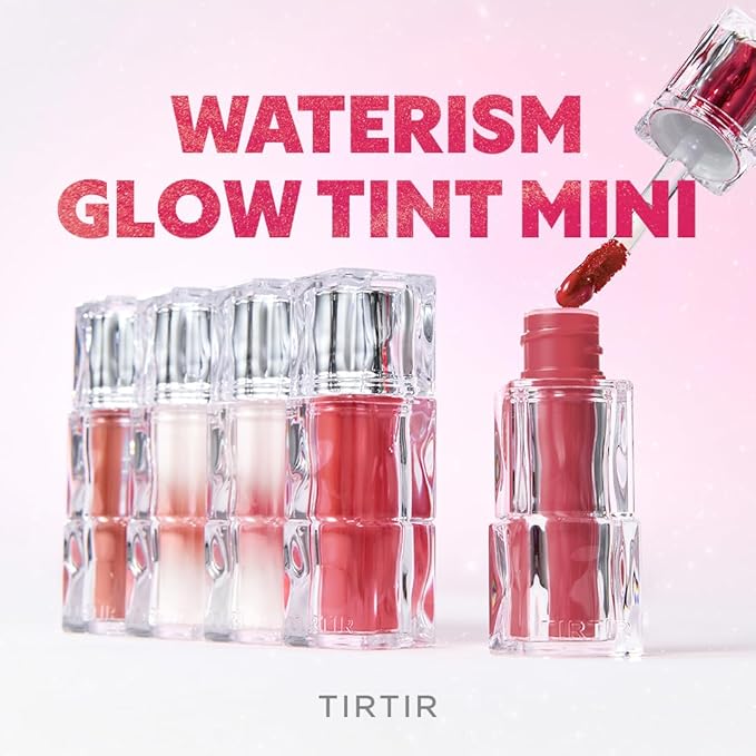 TIRTIR [*Mini Size Waterism Tinted Lip Gloss #10 Heart Berry, 0.06 Fl Oz – Kiss Ready Lipgloss, 12H Long Lasting Non Sticky Natural Tinted Glow Korean Multiuse Cheek and Lip Tint for Women gift