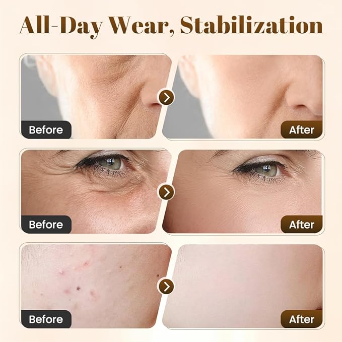 Foundation for Older Women, 2026 New Mushroom Head Cushion CC Cream Glow Foundation for Mature Skin, Moisturizing Concealer Brighten Long-Lasting (Ivory)