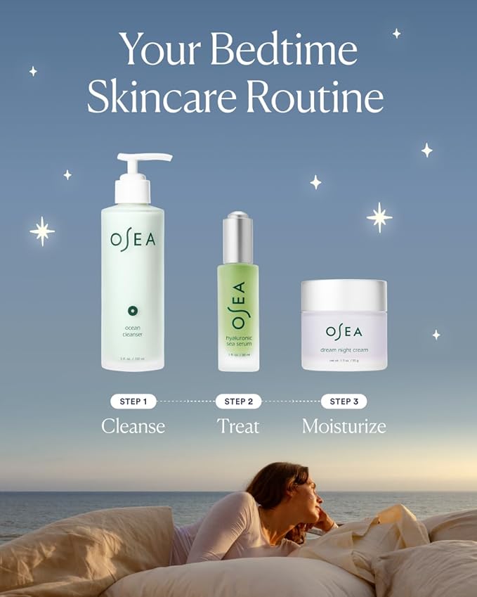 OSEA Dream Night Cream with Bio-Retinol - Anti-Aging Hydrating Face Cream with Algae-Derived Bio Retinol - Plumps, Firms, & Smooths Line and Wrinkles