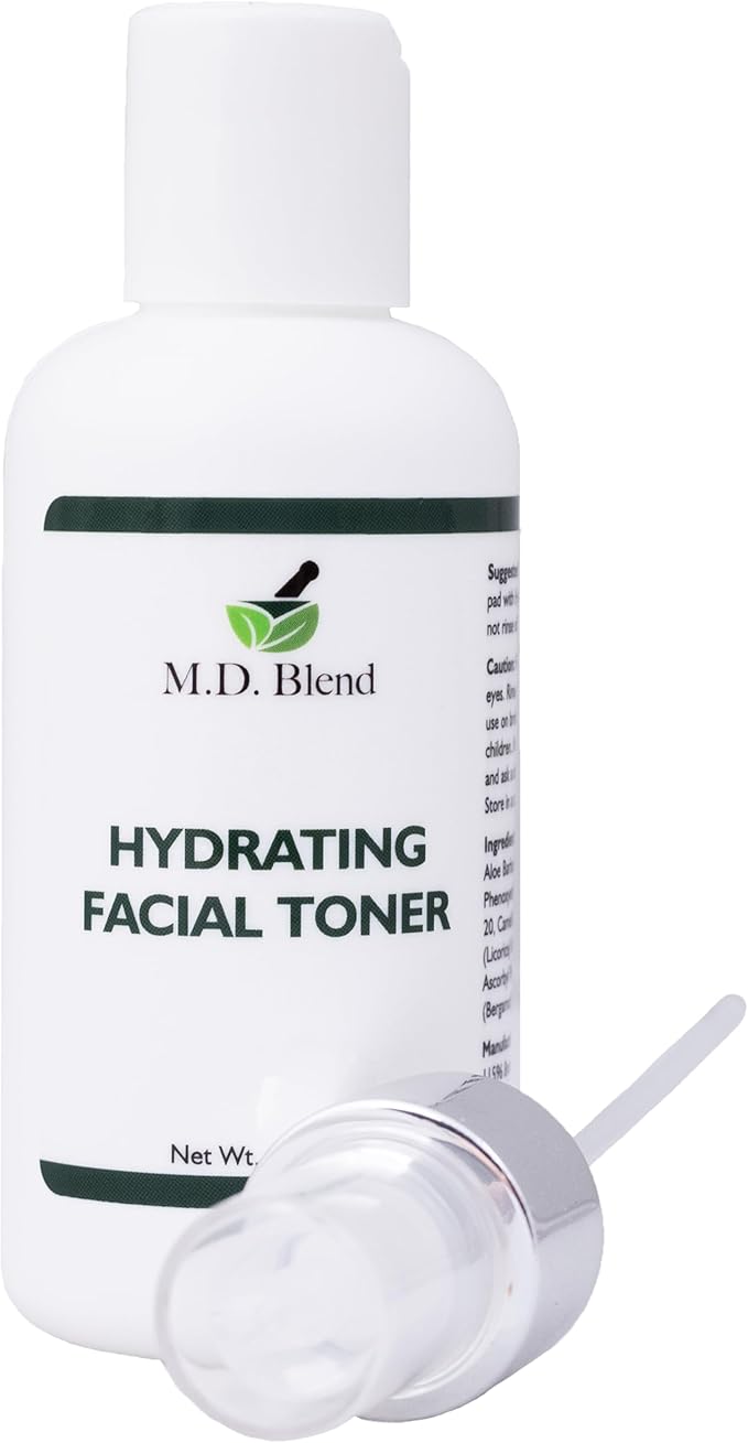 Hydrating Facial Skin Care Toner Mist for Deep Rejuvenation and Refreshed Skin Beauty, Infused with Witch Hazel, Aloe Vera, Chamomile, and Green Tea Extracts, Additive-Free, 4 Oz