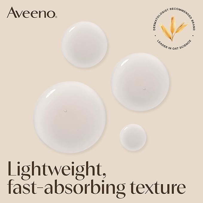 Aveeno Skin-Care Bundle for Sensitive Skin, Calm + Restore Triple Oat Hydrating Facial Serum, 1 fl. oz, & Travel Size Daily Moisturizing Cream + Prebiotic Oat, 0.5 oz, Fragrance Free, Two Items