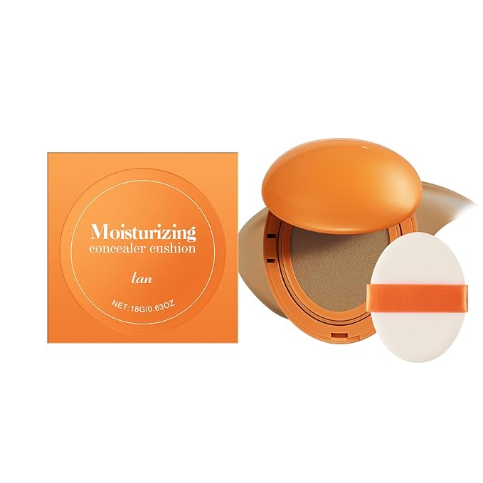 Air Cushion BB Cream Foundation 3 Shades Tinted Moisturizing Waterproof Long-lasting Nude Natural Concealer, Oil Control BB Cream Makeup (Brown)