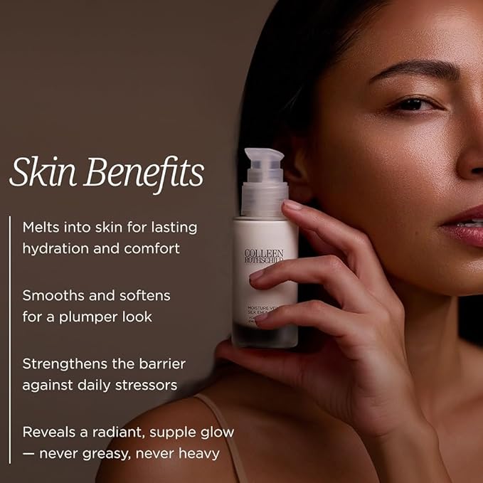 Colleen Rothschild Moisture Veil Silk Emulsion Face Moisturizer with Hyaluronic Acid & Ceramides – Hydrating, Barrier-Supporting, Radiance-Boosting Cream
