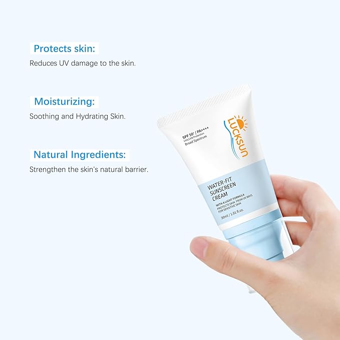 SPF 50 Daily Face Moisturizer Sunscreen with Hyaluronic Acid & Centella Asiatica for Soothing Skin, Broad Spectrum Sunscreen for Dry Sensitive Skin, Non-Greasy Hydrating Lotion (1)