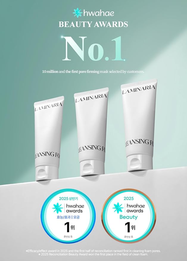 Laminaria Pore Cleansing Face Wash 2-in-1 | Deep Facial Cleanser & Hydrating Cleanser with Seaweed Extract & 8 Types of Hyaluronic Acid, 120ml