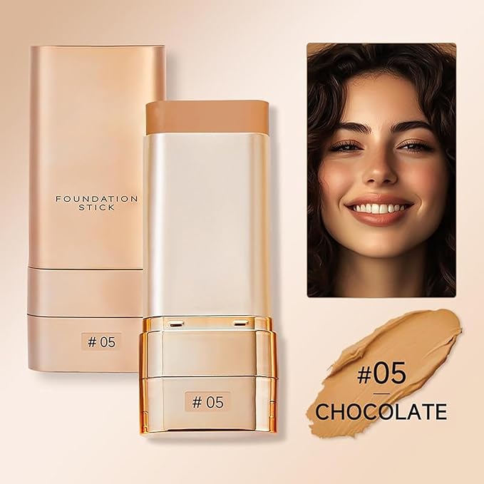 Luminous Dual-ended Concealer Foundation Stick, Korean Foundation Stick, 2-In-1 Contouring Foundation Full Coverage Cream Built-In, Flawless & Long-Lasting Dual-Ended Foundation Stick (#05)