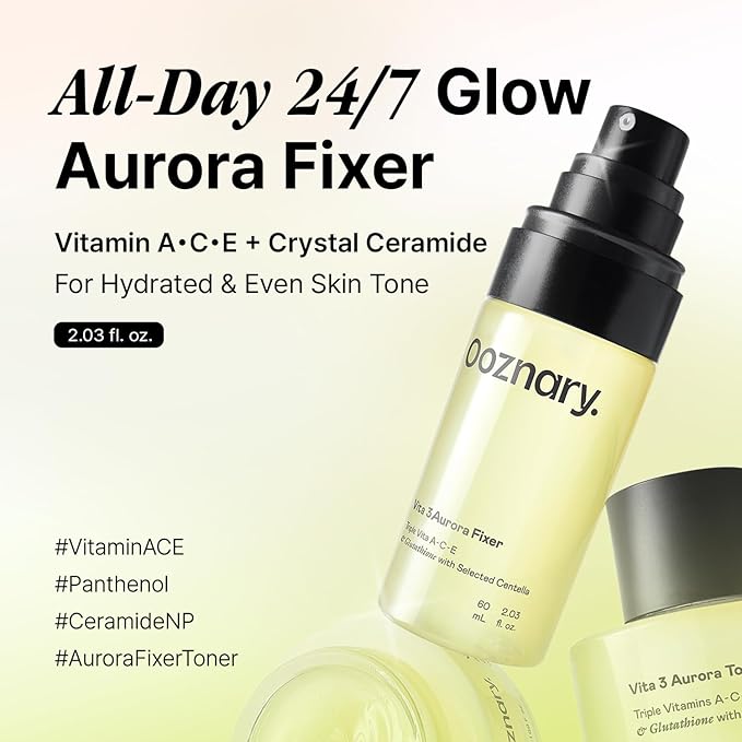 Jet Blue Serum + Vita 3 ACE FIxer Toner - 8 Types of Hyaluronic Acid Formula + Triple Vitamins A C E with Glutathione & Centella 3.71 fl oz l 110ml