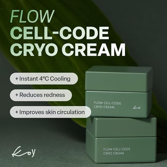 KOY Flow Cell-Code Toner & Cryo Cream Set | Hydrating Toner + Cooling Cream Duo | Smooth & Refresh Finish