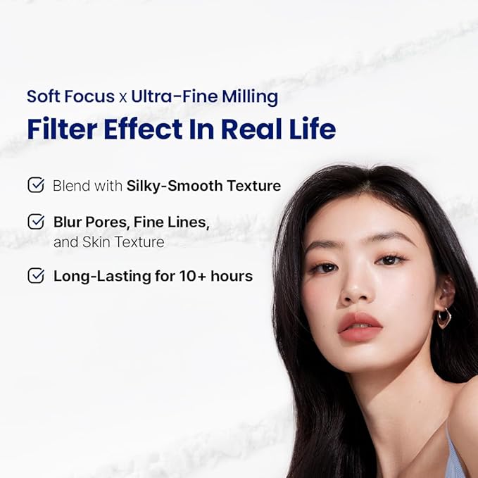 Le Nubele Azulene Face Cover Fixing Powder Translucent Setting Powder for All Skin Types and Tones, Pore-Blurring, Matte Finish, Soft-Focus Technology, Korean Makeup, 10g/0.35 oz.