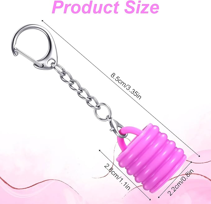 3pcs Keychain Caps for Lip Gloss, Lip Gloss Caps, Lips Balm Keychain Cap, Silicone Lipgloss Keychains With Lobster Clasp, Lips Gloss Key Chain Holder for Lipstick