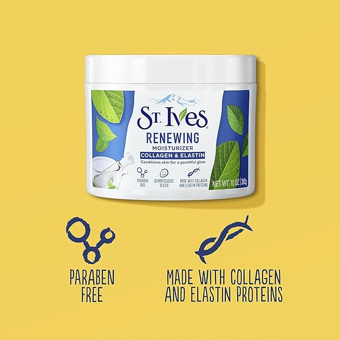St. Ives Timeless Skin Facial Moisturizer, Collagen Elastin 10 oz, Pack of 6