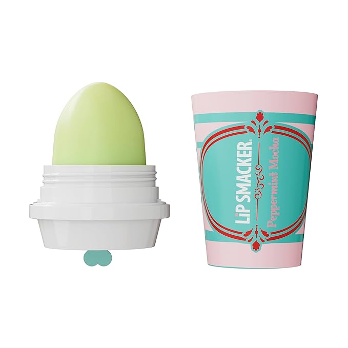 Lip Smacker Holiday Café Balm Trio, Moisturizing Lip Balm Set with Festive Flavors, Collectible Frappe Cup Design, Perfect Holiday Gift for Kids & Lip Balm Lovers