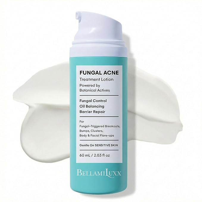 Fungal Acne Treatment Lotion: Effective Face & Body Pimple Cream for Bumps, Clusters, Itch & Redness – Fungal Prone Skin Acne Treatment Moisturizer for Teens & Adults with Natural Actives