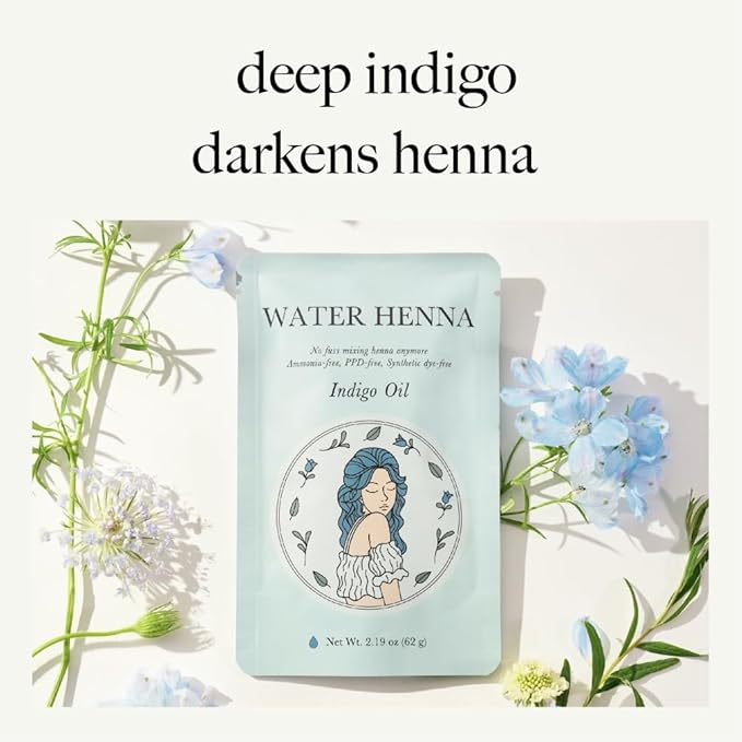 Natural Indigo Hair Dye | Covers Gray/White Hair Only | PPD-Free Gray Coverage, Quick Application Liquid Formula, Synthetic Dye-Free, Nourishing Oil + Color Set, Made in Korea