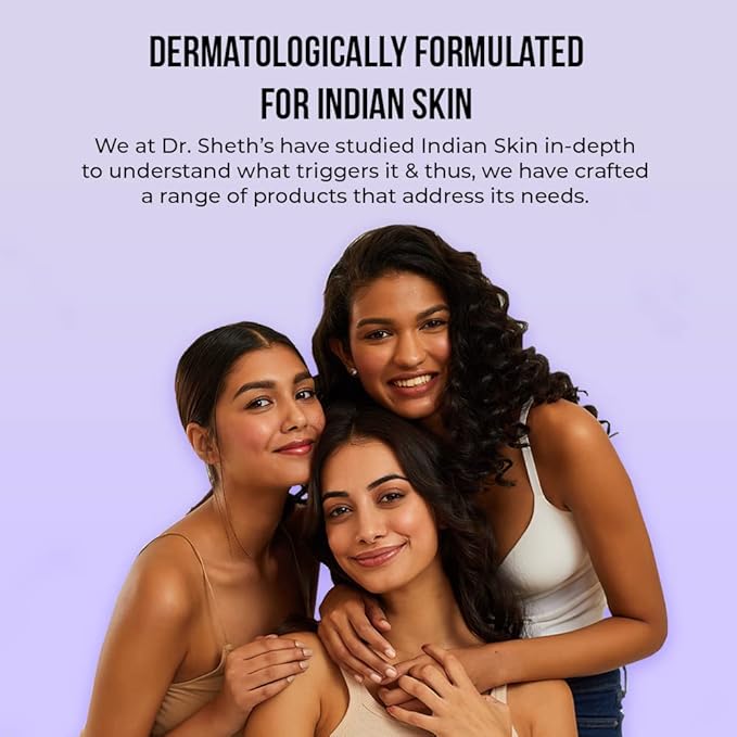 Dr Sheth's Centella & Niacinamide Sunscreen SPF 50 PA+++ For Oily & Acne-Prone Skin Sweat Proof & Water-Resistant Dry Touch Matte Finish Controls Excess Oil Protects Against UVA & UVB Rays