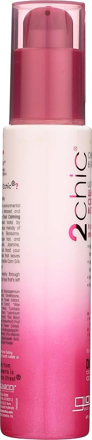 GIOVANNI 2chic Ultra-Luxurious Leave-In Conditioning & Styling Elixir - Smoothing Hair Cream for Curly & Wavy Hair, Enriched with Aloe Vera, Paraben Free, Color Safe - Cherry Blossom & Rose Petal, 4oz