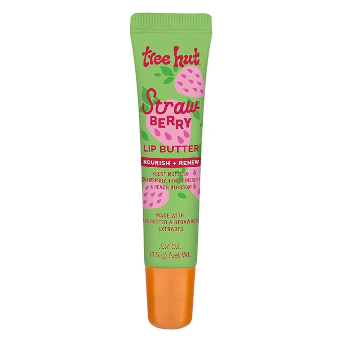 Tree Hut Strawberry Sugarlips Lip Butter, Hydrating Lip Care for Soft, Smooth & Nourished Lips, 0.52 fl oz