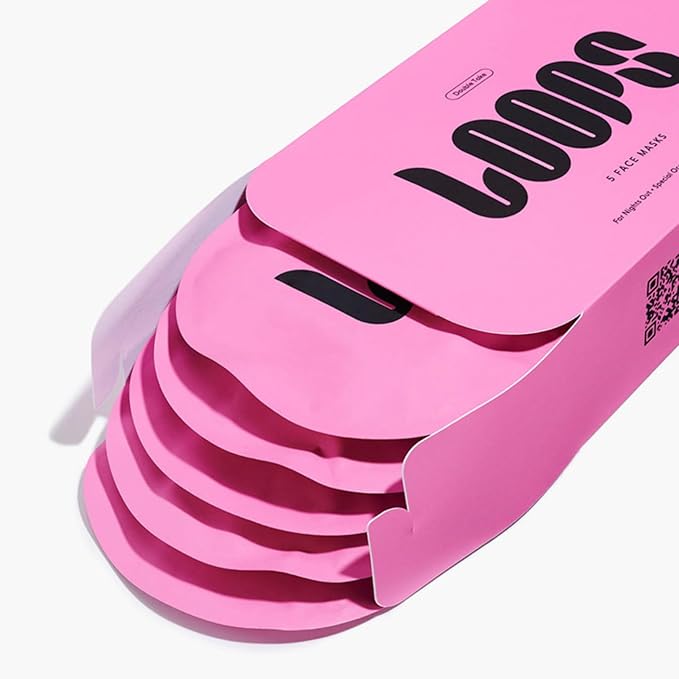 LOOPS DOUBLE TAKE - Glow Hydrogel Face Masks - Calms and Soothes Skin - Refine Pores and Smooth for a Flawless Face - Hydrating Skin Mask Face Mask Leaves You Refreshed and Loumonus, 5pc