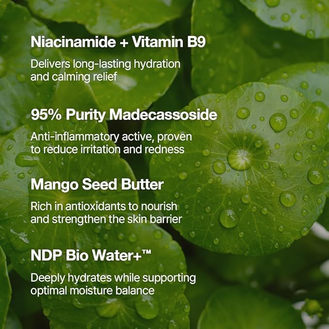 NDP Vitamin B9 Tone-up Cream, Silicone Free Face Primer for Pore Minimizing, 95% Pure Cica Extract, Breathable Skin Formula, Glass Skin & Lightweight, V-Cream Clean K-Beauty (65ml / 2.19 Fl Oz)