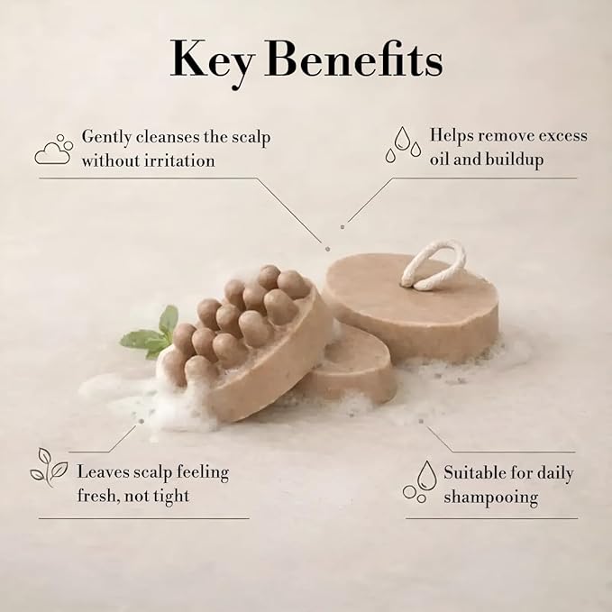 LifeCare & SafeCare Korea Natural Solid Shampoo Bar – Scalp Care Shampoo Bar for Oily Scalp, Dandruff & Itchy Scalp Relief, Sulfate Free Herbal Shampoo Bar for Healthy Hair